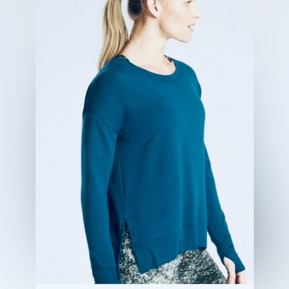 *Like New* Athleta Teal Coastal Luxe Recovery Crewneck Sweatshirt - Picture 2 of 16